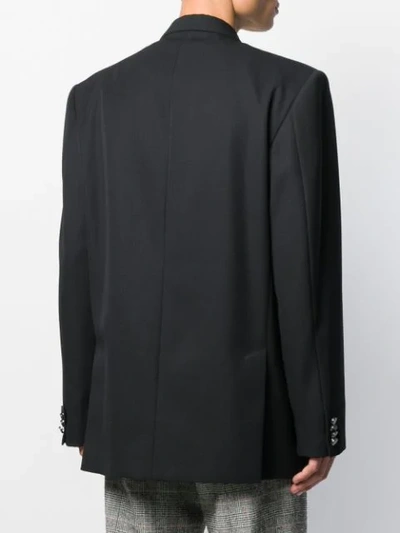 Shop Off-white Oversized Single-breasted Blazer In Black