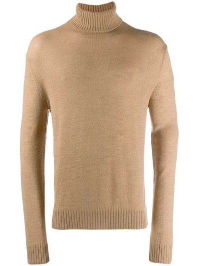 Shop Jil Sander Roll Neck Jumper - Neutrals