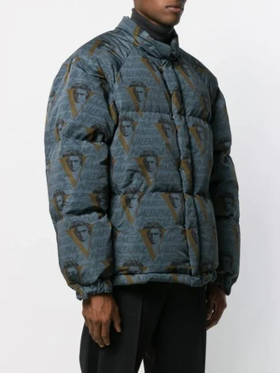 Shop Undercover Padded Coat In Blue