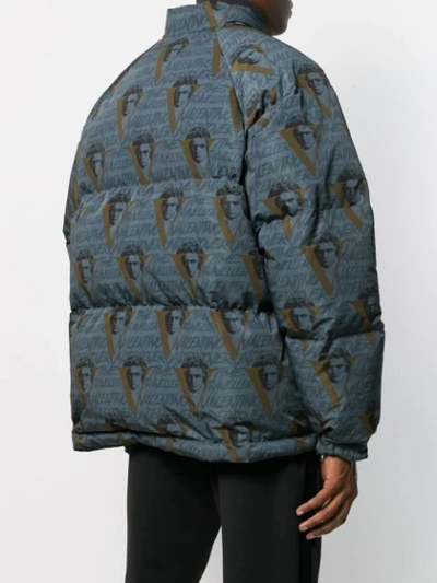 Shop Undercover Padded Coat In Blue