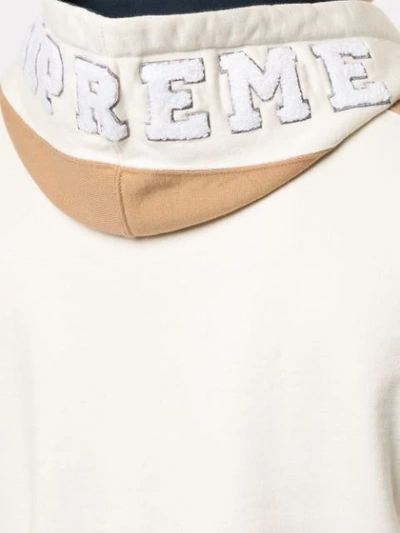 Shop Supreme Panelled Hoodie In White