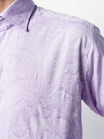 Shop Etro Paisley Long-sleeved Shirt In Purple