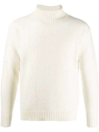 Shop Laneus Rollneck Knit Sweater In White