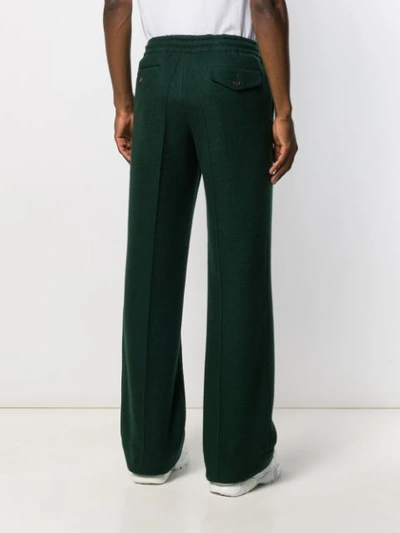 Shop Undercover Wide Straight Leg Trousers In Green