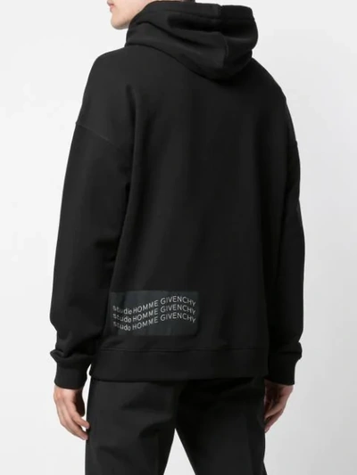 Shop Givenchy Cheetah Patch Hoodie In 001 Black