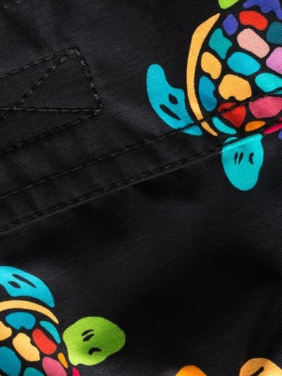 Shop Vilebrequin Moorea Turtle Print Swim Shorts In Black