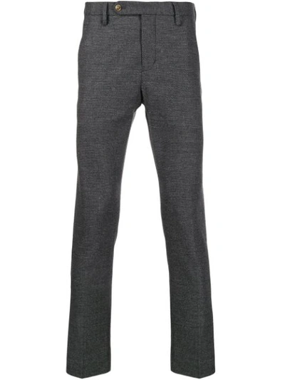 Shop Entre Amis Slim Tailored Trousers In Grey