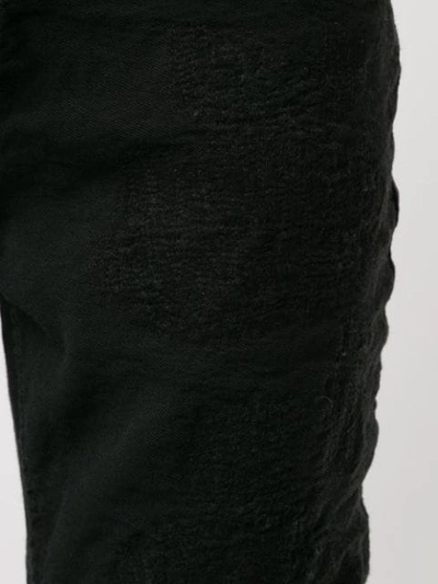 Shop Poème Bohèmien Distressed Slim-fit Jeans In Black