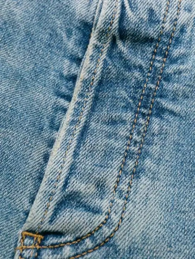 Shop Balmain Logo Embroidered Straight-leg Jeans In Blue