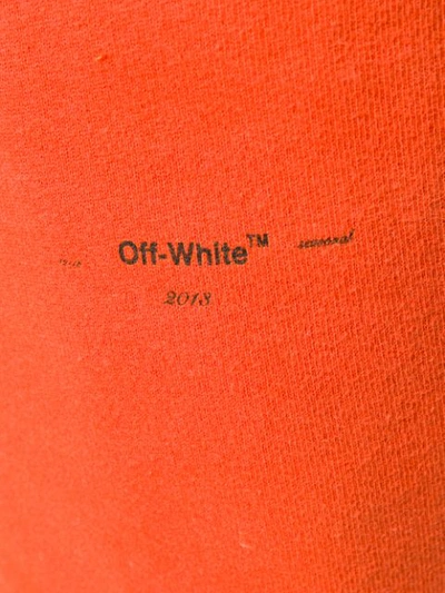 Shop Off-white Logo Print Track Pants In Orange