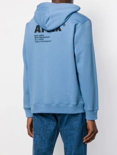 Shop Affix Hooded Sweatshirt In Blue