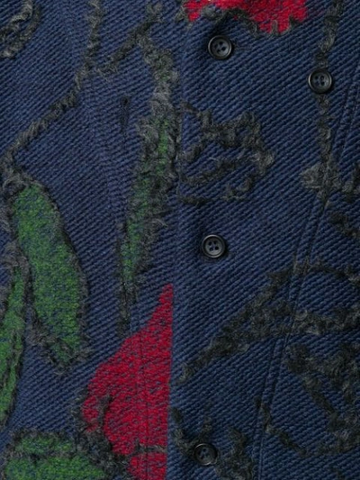 Shop Engineered Garments Knit Appliqué Blazer In Blue