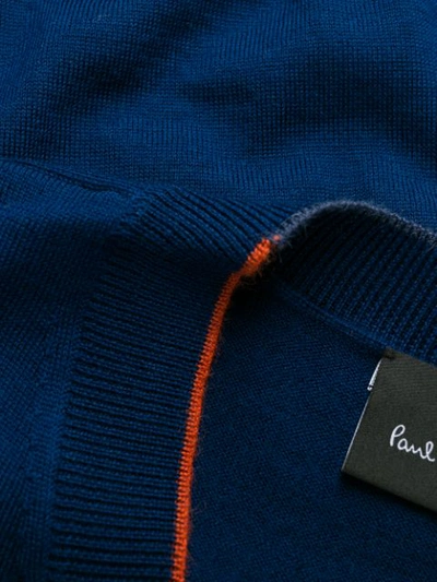 Shop Ps By Paul Smith V-neck Pullover In Blue