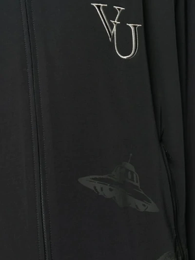 Shop Undercover Spaceship Print Zipped Jacket In Black