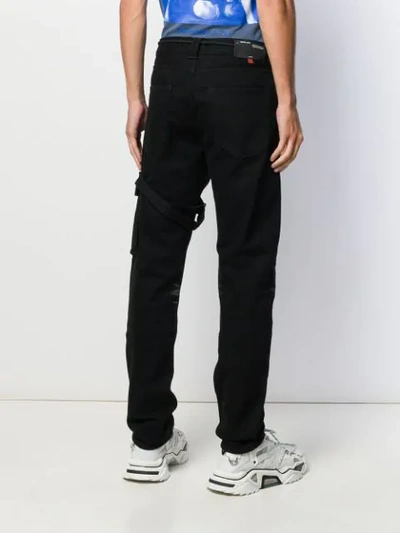 Shop Off-white Bleached Effect Jeans - Black