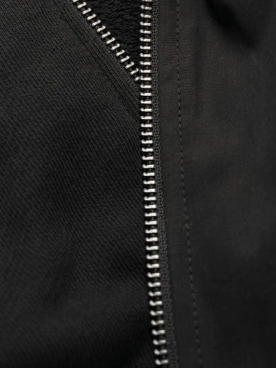 Shop Army Of Me Distressed Zip Front Hoodie In Black