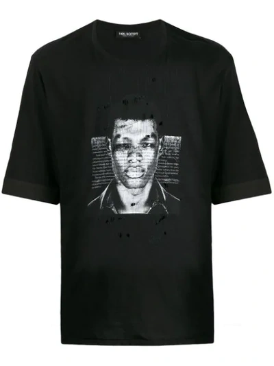 Shop Neil Barrett Photographic Print T-shirt In Black