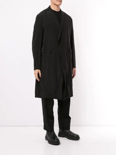 Shop Julius Single Button Fastened Jacket In Black