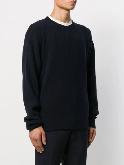 Shop The Row Connor Ribbed Jumper In Blue