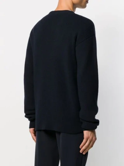 Shop The Row Connor Ribbed Jumper In Blue