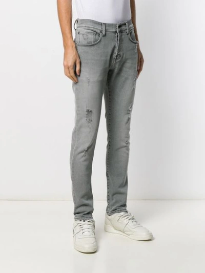 Shop Prps Distressed Slim-fit Jeans In Grey