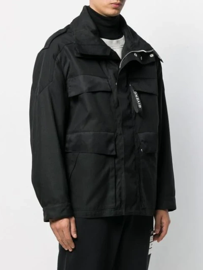 Shop Givenchy Hooded Rain Jacket In Black