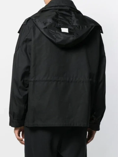 Shop Givenchy Hooded Rain Jacket In Black