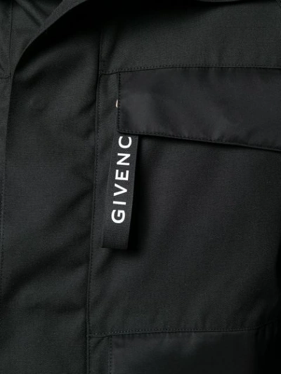 Shop Givenchy Hooded Rain Jacket In Black