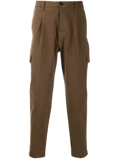 Shop Al Duca D'aosta Twill Cargo Pants In Brown