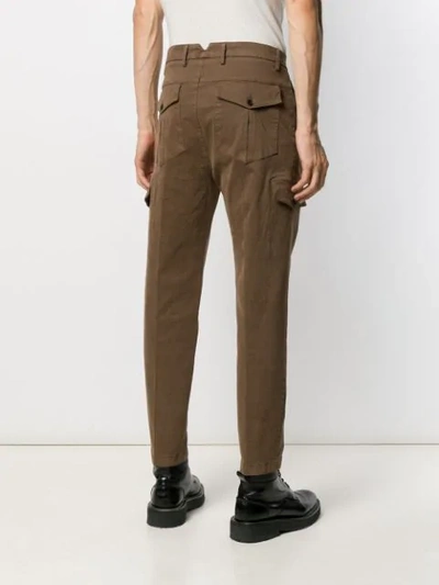 Shop Al Duca D'aosta Twill Cargo Pants In Brown