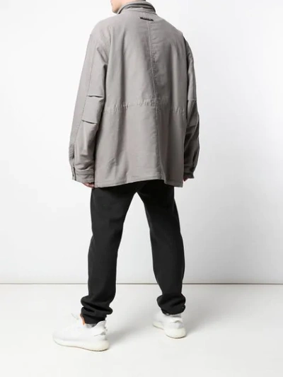 Shop Fear Of God Oversized Multi-pocket Jacket In Grey