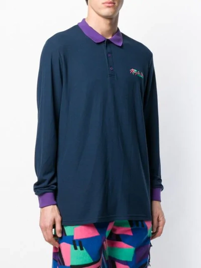 Shop Fila Magic Line Polo Shirt In Blue