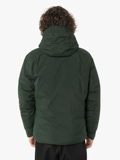 Shop Veilance Padded Zip-front Jacket In Green