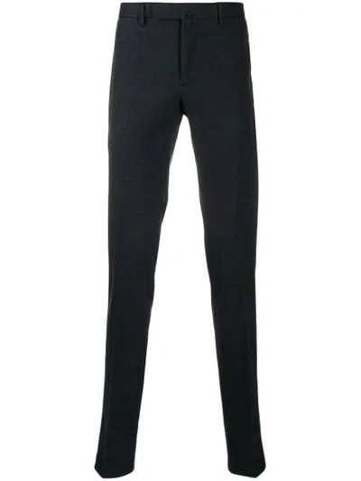 Shop Incotex Tailored Straight Leg Trousers In Blue