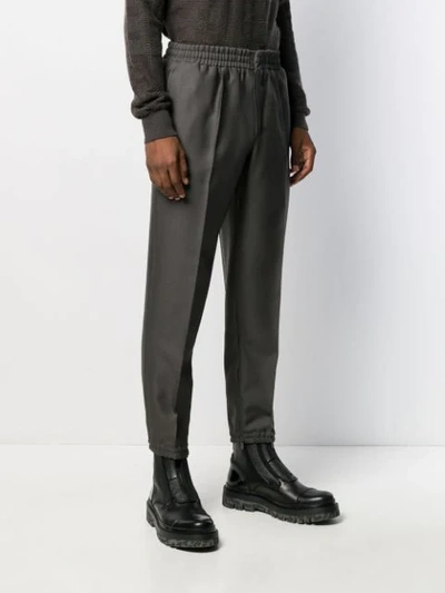 Shop Ermenegildo Zegna Tapered Wool Trousers In Grey