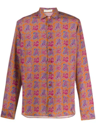 Shop Etro Paisley Pattern Button-down Shirt In Brown