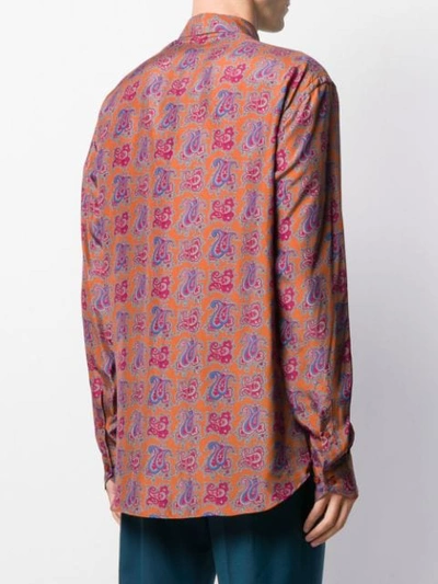 Shop Etro Paisley Pattern Button-down Shirt In Brown