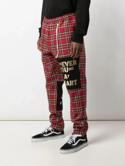 Shop Mastermind Japan Tartan Trousers In Red