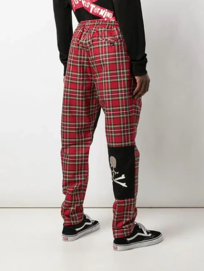 Shop Mastermind Japan Tartan Trousers In Red