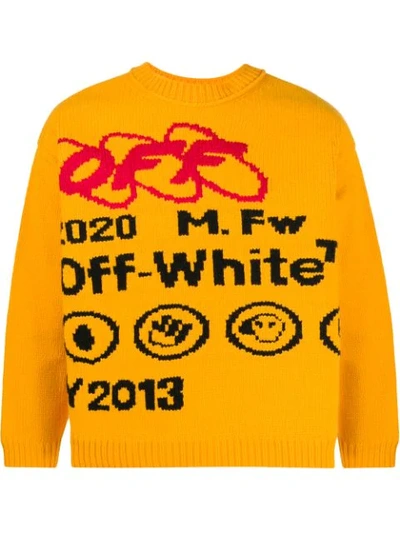 Shop Off-white Industrial Y013 Knitted Jumper In Yellow