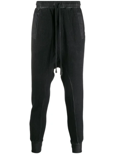 Shop Thom Krom Asymmetric Drop-crotch Trousers In Black