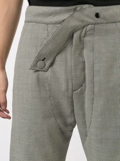 Shop Kiko Kostadinov Micro Print Loose Fit Trousers In Grey