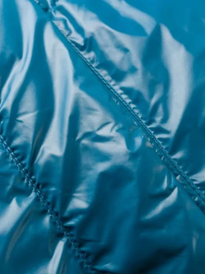 Paura Oversized Quilted Coat In Blue
