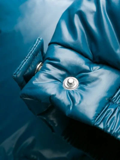 Paura Oversized Quilted Coat In Blue