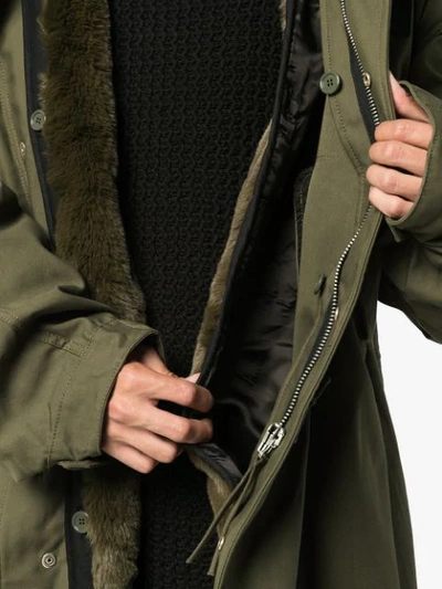 Shop Raf Simons Kapuzenparka Mit Patches In 00023 Khaki