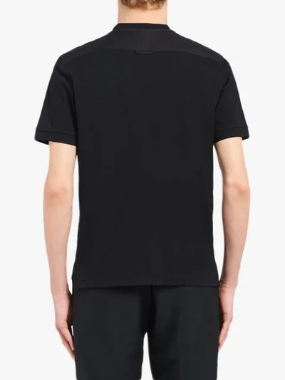 Shop Prada T-shirt Mit Reissverschluss - Schwarz In Black