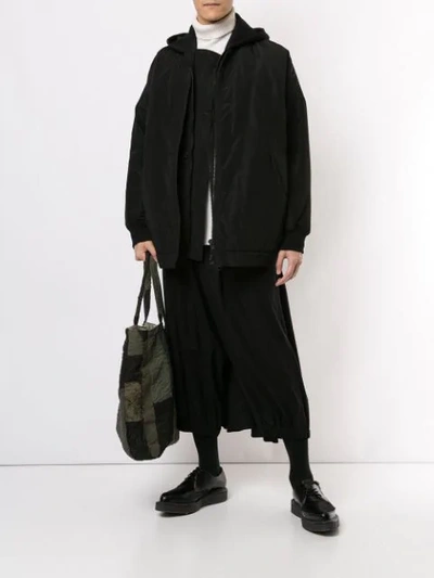 Shop Yohji Yamamoto Cropped Dropped-crotch Trousers In Black