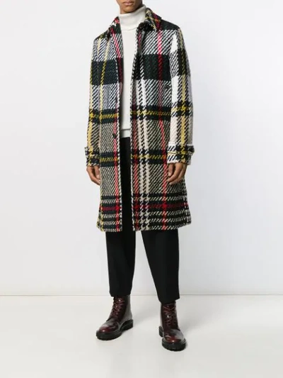 Shop Lanvin Checked Single-breasted Coat In Black