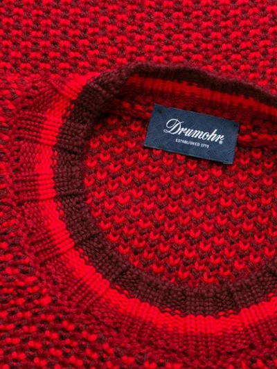 Shop Drumohr Long-sleeve Knitted Sweater In Red