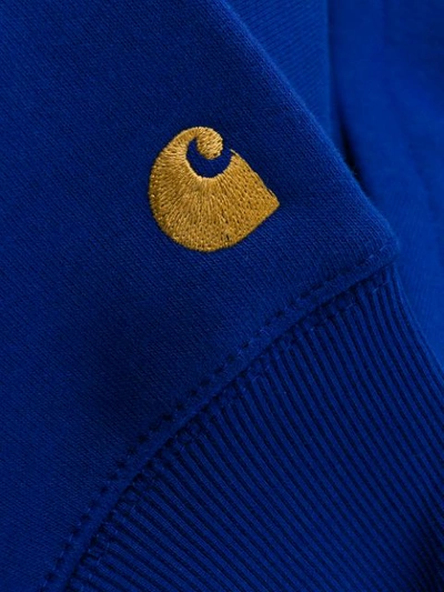 Shop Carhartt Chase Relaxed-fit Hoodie In Blue